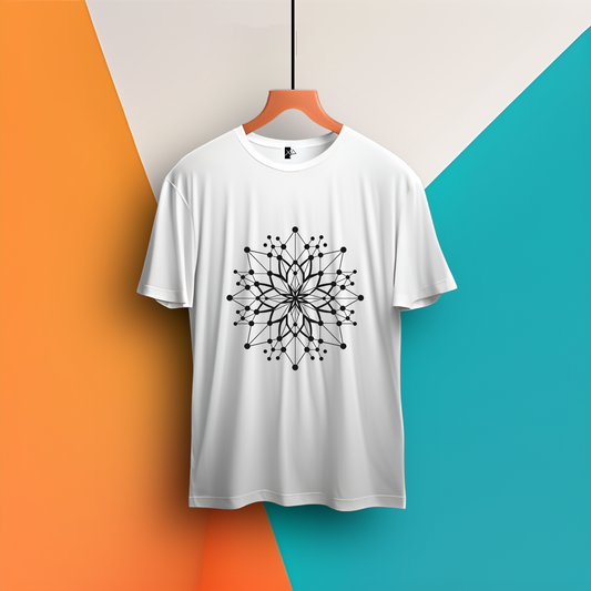 Men’s T-shirt Round Neck Classic: Flower