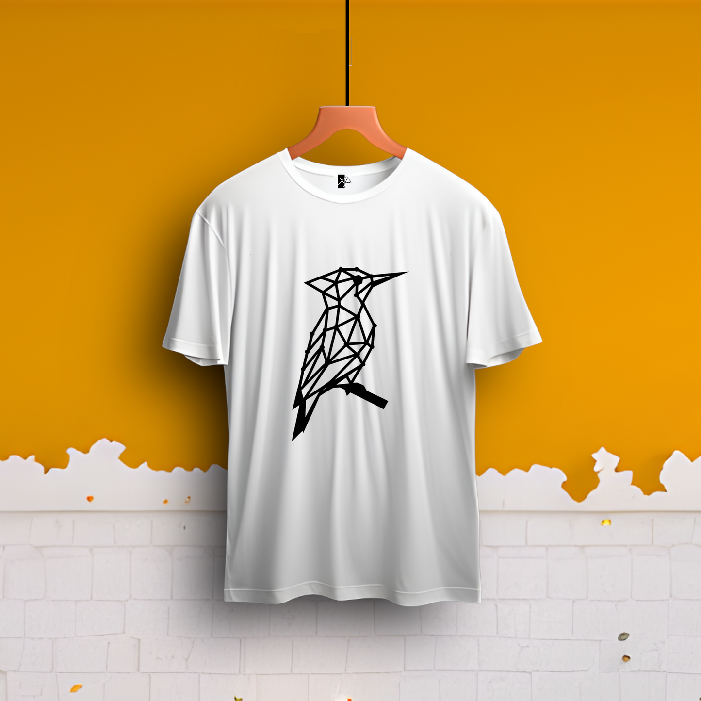 Men’s T-shirt Round Neck Classic: Woodpecker