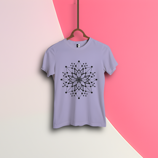 Women’s T-shirt Round Neck Classic: Flower