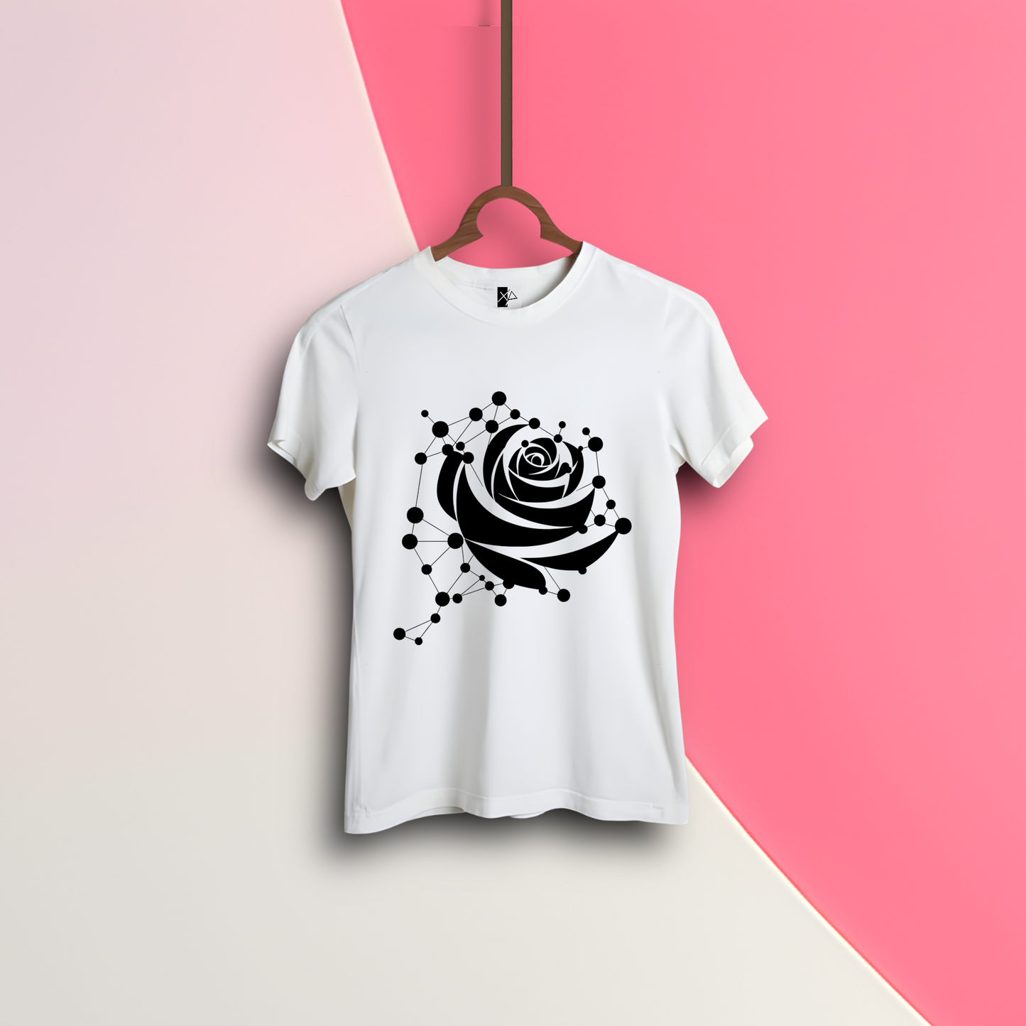 Women’s T-shirt Round Neck Classic: Rose