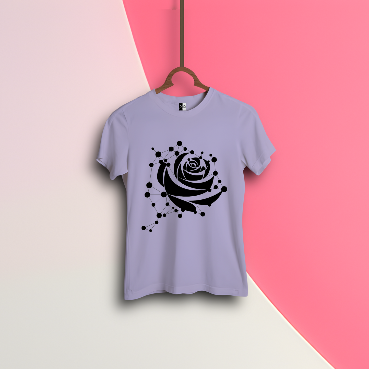 Women’s T-shirt Round Neck Classic: Rose