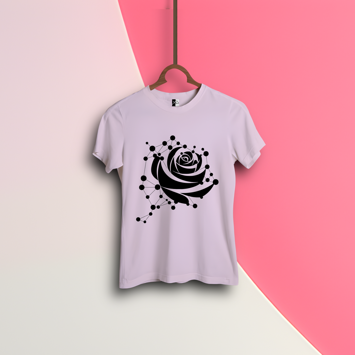 Women’s T-shirt Round Neck Classic: Rose