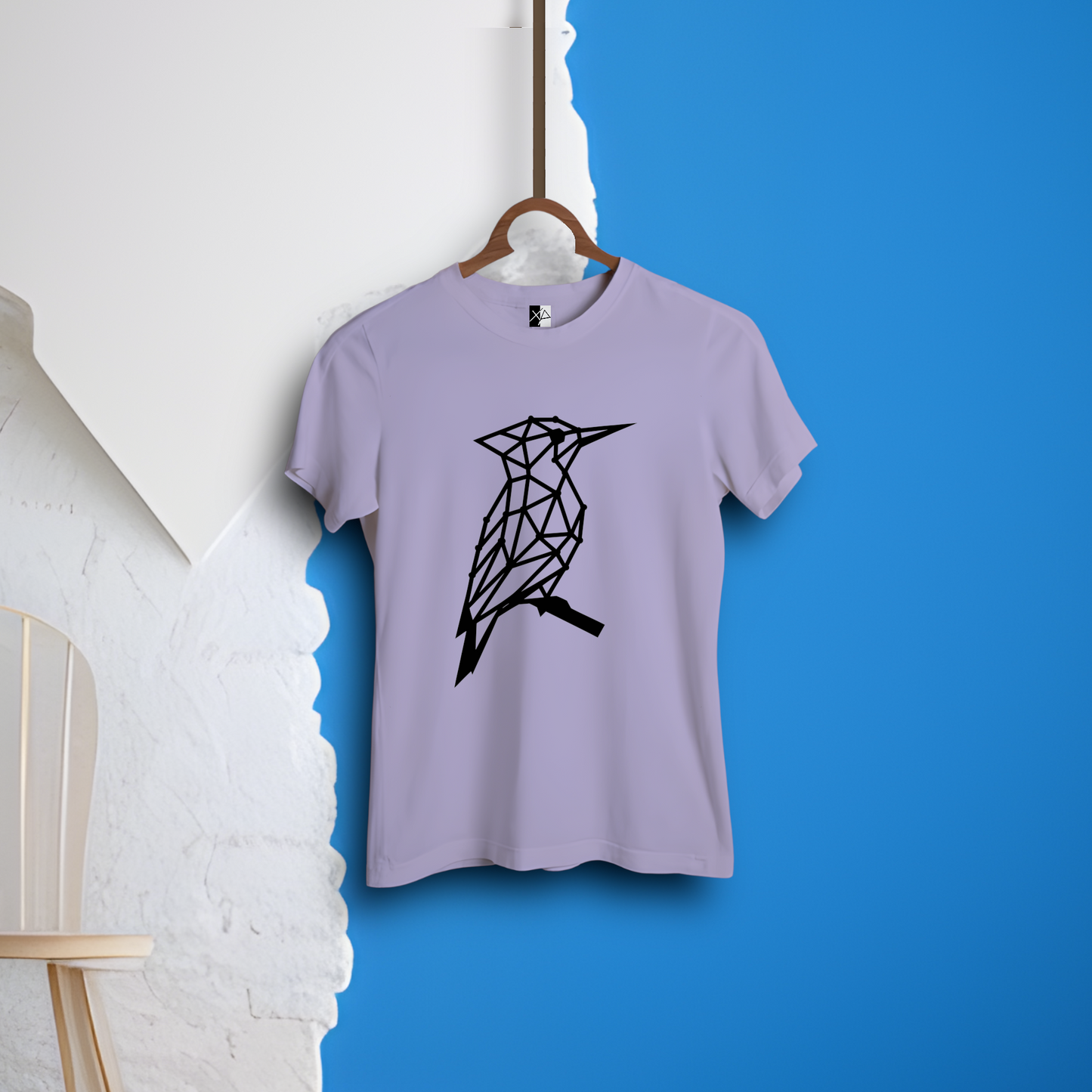 Women’s T-shirt Round Neck Classic: Woodpecker